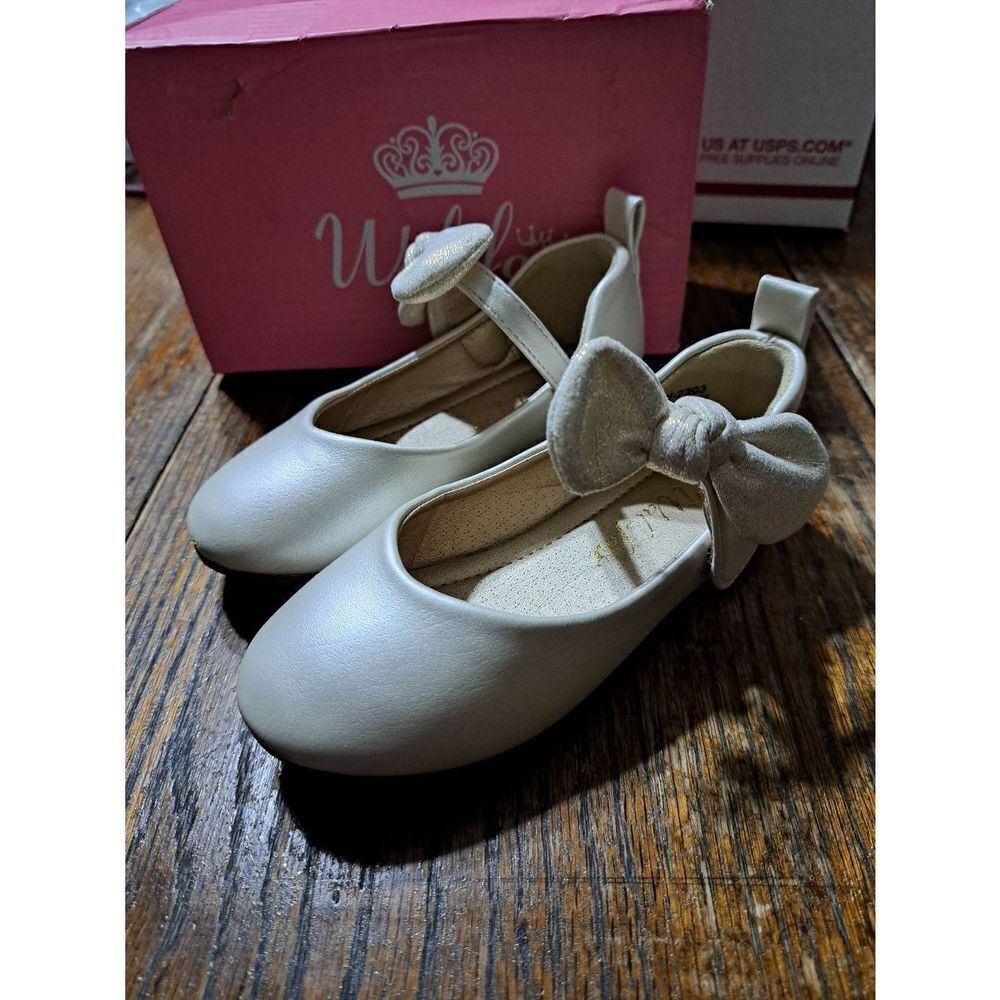 New Toddler Size 8 Walofou Champagne Dress Shoes Flower Girl Princess Shoes